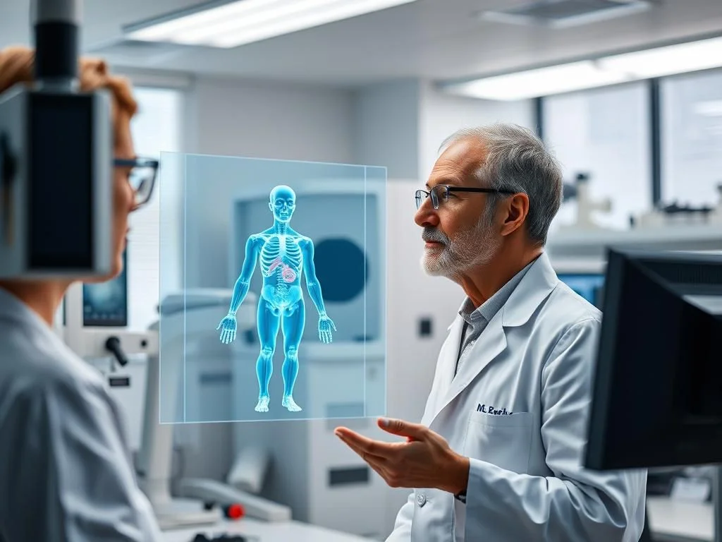 scientist anatomy holographic display