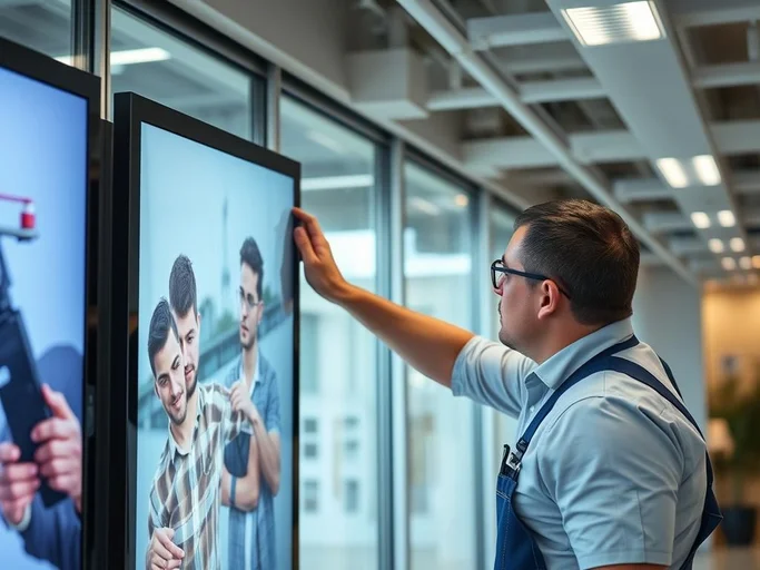technician digital signage maintenance